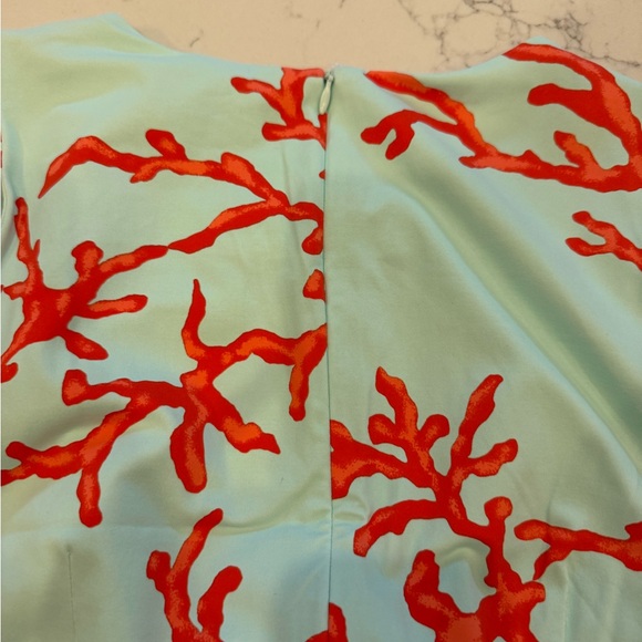 J. McLaughlin Red and Light Blue Dress - Picture 5 of 6